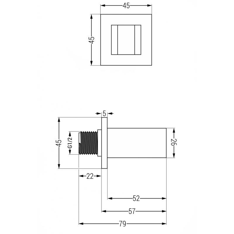 Mexen Cube zuhany fogantyú, rózsaarany - 79350-60