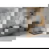 Mexen Rio cabină de duș pătrată 90 x 90 cm, Înghețat, Crom + cadă de duș Flat, Neagră - 860-090-090-01-30-4070