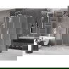 Mexen Velar L cabină de duș culisantă 100 x 80 cm, înghețat, albă - 871-100-080-33-20