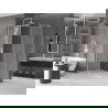Mexen Velar L cabină de duș culisantă 100 x 80 cm, înghețat, albă - 871-100-080-33-20