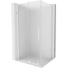 Mexen Velar L cabină de duș glisantă 120 x 110 cm, cu geam mat, albă - 871-120-110-33-20