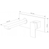 Mexen Cube baterie chiuvetă pe perete, Aurie - 73115-50