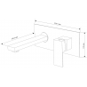 Mexen Cube baterie de chiuvetă încastrată, aurie - 73115-50