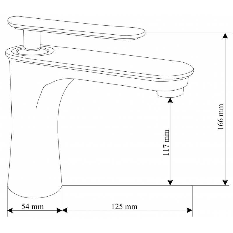 Mexen Trinity baterie pentru chiuvetă, crom - 72600-00