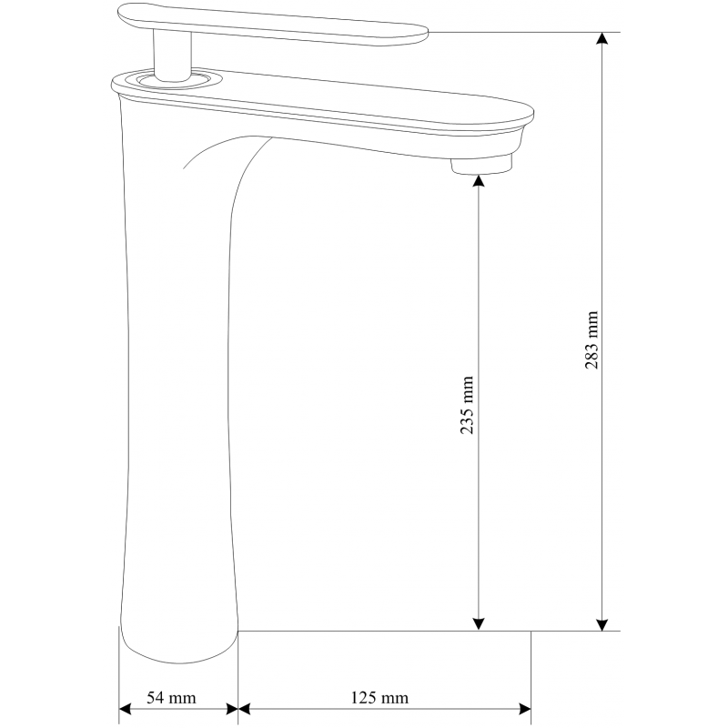 Mexen Trinity baterie înaltă de chiuvetă, crom - 72610-00