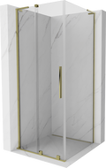 Mexen Velar L toló zuhanykabin 100 x 100 cm, átlátszó, arany - 871-100-100-03-50