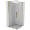 Mexen Velar L cabină de duș glisantă 120 x 120 cm, transparentă, aurie - 871-120-120-03-50