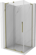 Cabină de duș glisantă Mexen Velar L 110 x 90 cm, transparentă, aurie - 871-110-090-03-50