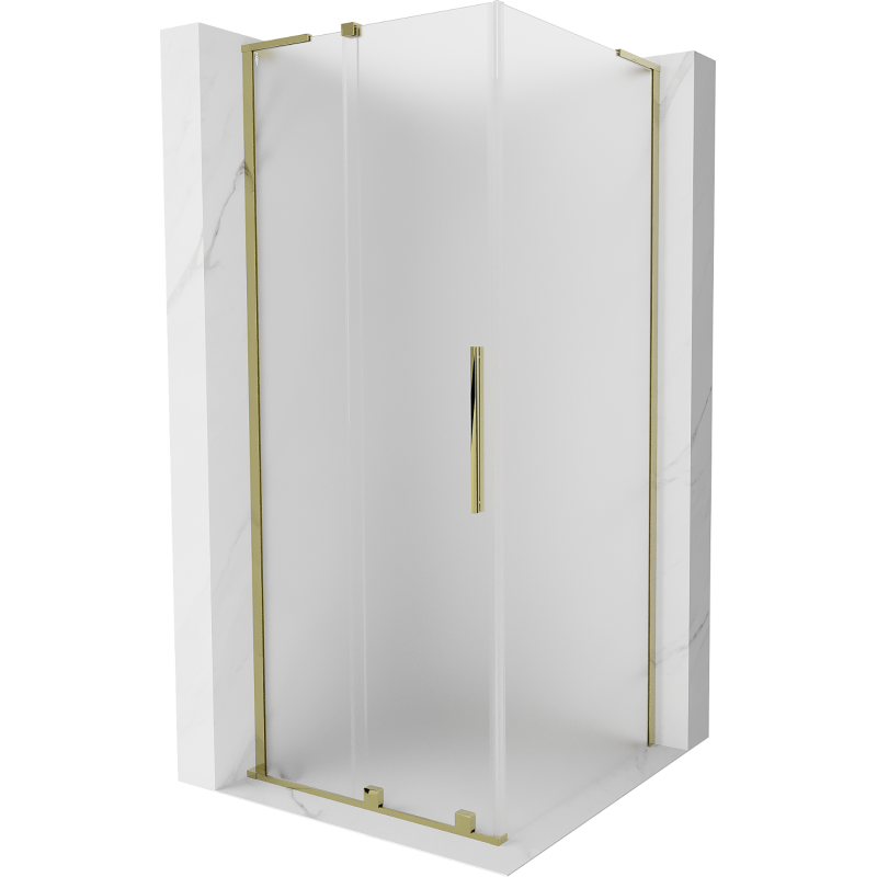 Cabină de duș glisantă Mexen Velar L 90 x 90 cm, mat, aurie - 871-090-090-33-50
