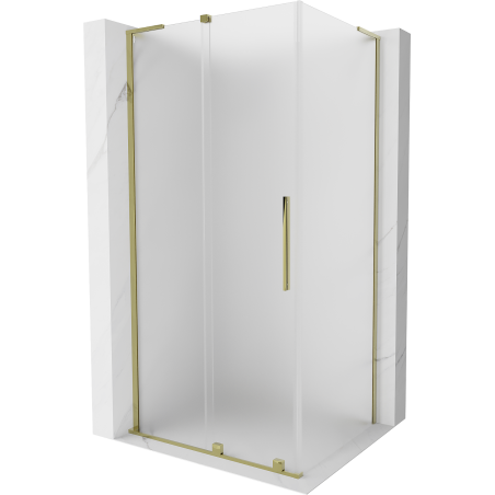 Cabină de duș glisantă Mexen Velar L 100 x 110 cm, înghețat, auriu - 871-100-110-33-50