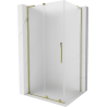 Cabină de duș glisantă Mexen Velar L 100 x 110 cm, înghețat, auriu - 871-100-110-33-50