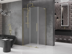 Mexen Velar L cabină de duș glisantă 110 x 90 cm, mat, auriu - 871-110-090-33-50