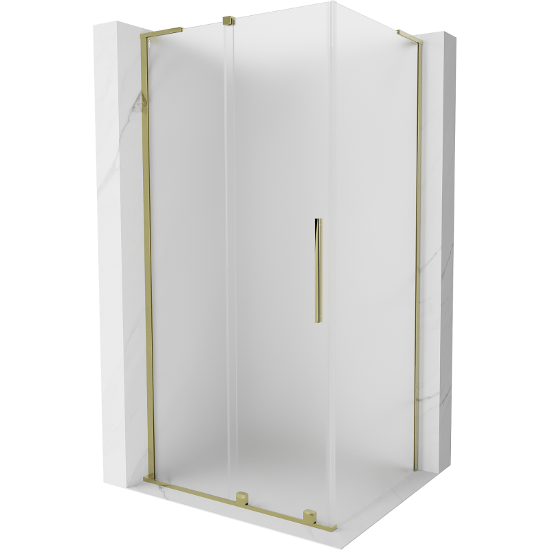 Cabină de duș culisantă Mexen Velar L 120 x 110 cm, mat, auriu - 871-120-110-33-50
