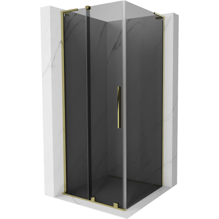 Cabină de duș glisantă Mexen Velar L 90 x 90 cm, grafit, auriu - 871-090-090-43-50
