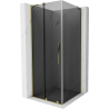 Cabină de duș glisantă Mexen Velar L 90 x 90 cm, grafit, auriu - 871-090-090-43-50