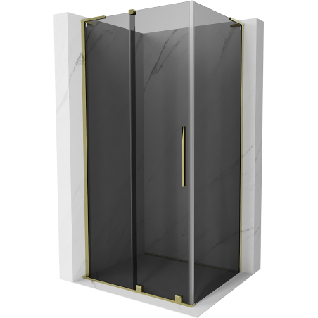 Cabină de duș glisantă Mexen Velar L, 100 x 85 cm, grafit, auriu - 871-100-085-43-50