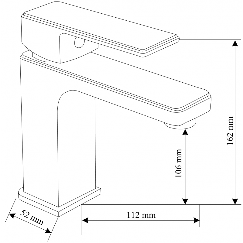 Mexen Mino mosdó csaptelep, fekete - 72400-70