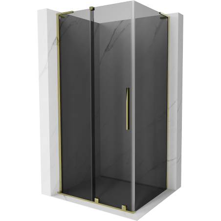 Mexen Velar L cabină de duș glisantă 110 x 85 cm, grafit, auriu - 871-110-085-43-50
