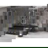 Mexen Velar L cabină de duș glisantă 100 x 100 cm, transparentă, auriu periat - 871-100-100-03-55