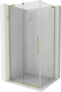 Mexen Velar L cabină de duș glisantă 100 x 80 cm, transparentă, aurie periată - 871-100-080-03-55