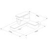 Mexen Mino R45 set cadă, Neagră - 72413R45-70