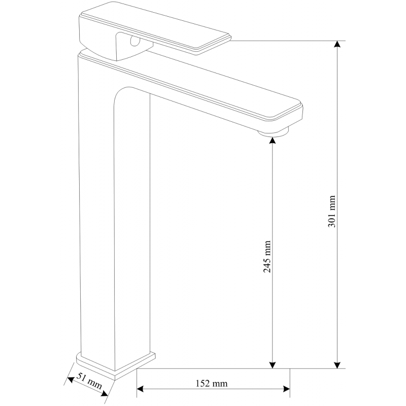 Mexen Mino R77 set pentru cadă, negru - 72413R77-70