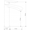 Mexen Pecos R40 set cadă, negru - 72713R40-70