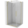 Mexen Velar L cabină de duș glisantă 120 x 75 cm, transparentă, aurie periată - 871-120-075-03-55
