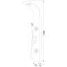 Mexen Gros zuhanypanel, fekete - 7619-03-70