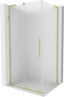 Mexen Velar L cabină de duș culisantă 100 x 90 cm, înghețat, aurit periat - 871-100-090-33-55
