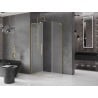 Cabină de duș glisantă Mexen Velar L 90 x 100 cm, înghețat, auriu periat - 871-090-100-33-55