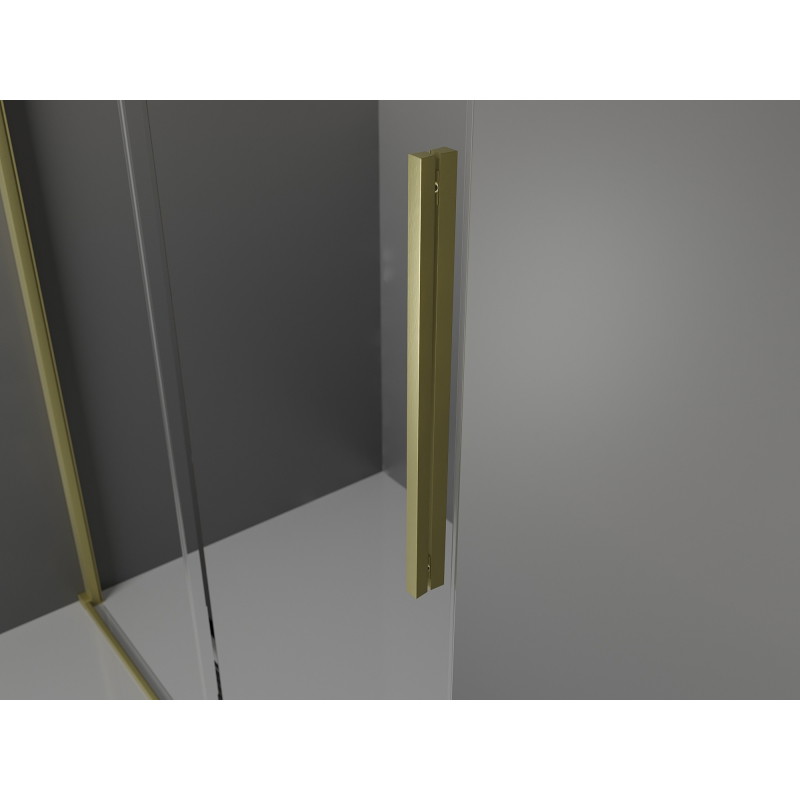 Mexen Velar L cabina de duș culisantă 100 x 120 cm, înghețat, auriu periat - 871-100-120-33-55