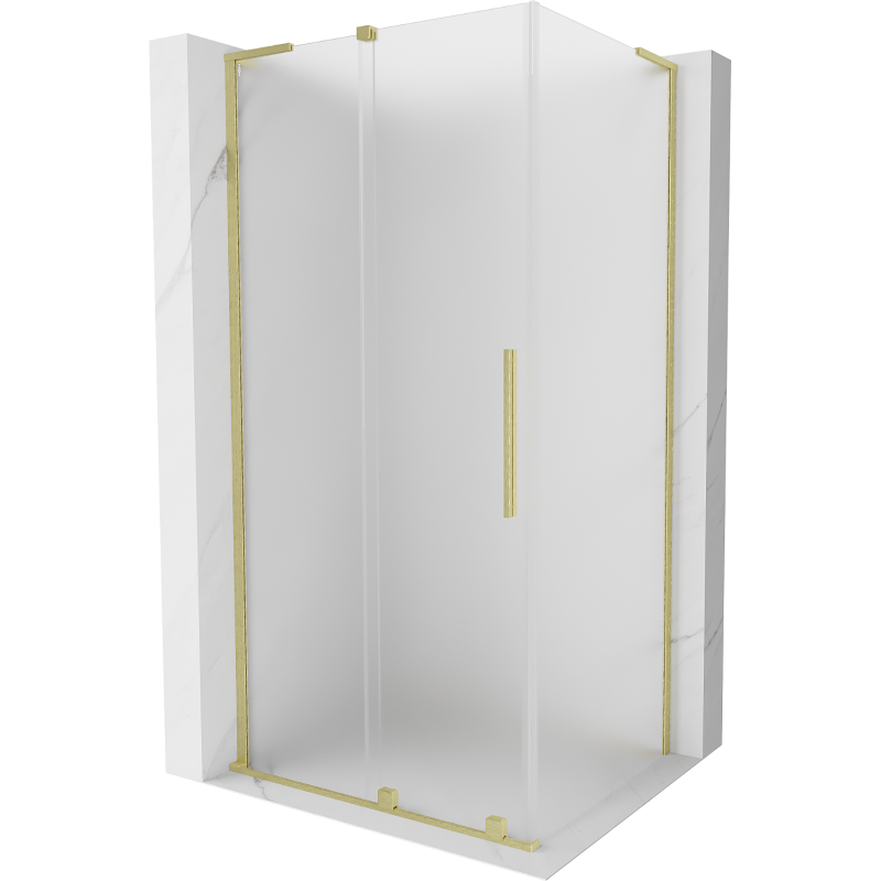 Mexen Velar L cabină de duș culisantă 120 x 70 cm, înghețat, auriu periat - 871-120-070-33-55