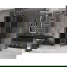 Mexen Velar L cabină de duș culisantă 100 x 100 cm, grafit, auriu periat - 871-100-100-43-55