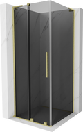 Mexen Velar L cabină de duș culisantă 120 x 120 cm, grafit, auriu periat - 871-120-120-43-55