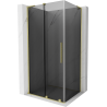 Mexen Velar L cabină de duș glisantă 100 x 85 cm, grafit, auriu periat - 871-100-085-43-55