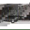 Mexen Velar L cabină de duș culisantă 100 x 120 cm, grafit, auriu periat - 871-100-120-43-55