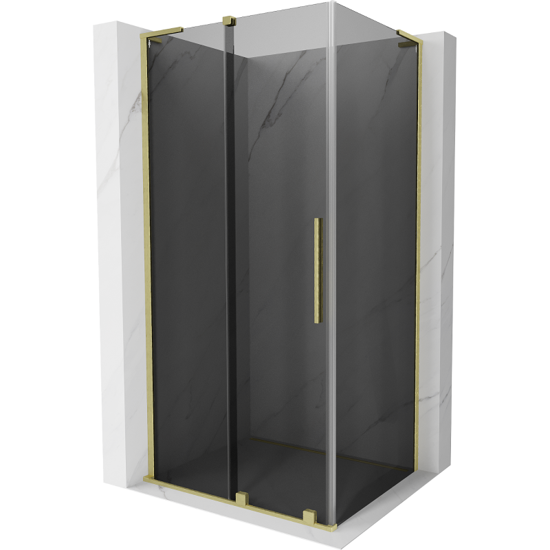 Cabină de duș glisantă Mexen Velar L 120 x 70 cm, grafit, auriu periat - 871-120-070-43-55