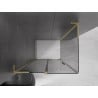 Cabină de duș glisantă Mexen Velar L 120 x 70 cm, grafit, auriu periat - 871-120-070-43-55