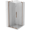 Mexen Velar L cabină de duș glisantă 100 x 100 cm, transparent, aur roz - 871-100-100-03-60