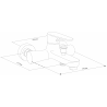 Mexen Kama DS05 set cadă, Crom - 72503DS05-00