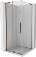 Mexen Velar L cabină de duș culisantă 120 x 120 cm, transparent, aur roz - 871-120-120-03-60