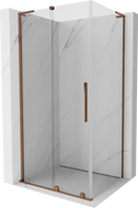 Cabină de duș glisantă Mexen Velar L 90 x 80 cm, transparent, aur roz - 871-090-080-03-60