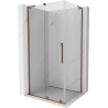 Cabina de duș glisantă Mexen Velar L 100 x 85 cm, transparentă, aur roz - 871-100-085-03-60