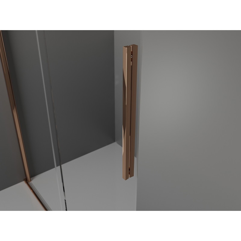Mexen Velar L cabina de duș glisantă 100 x 75 cm, mat, aur roz - 871-100-075-33-60