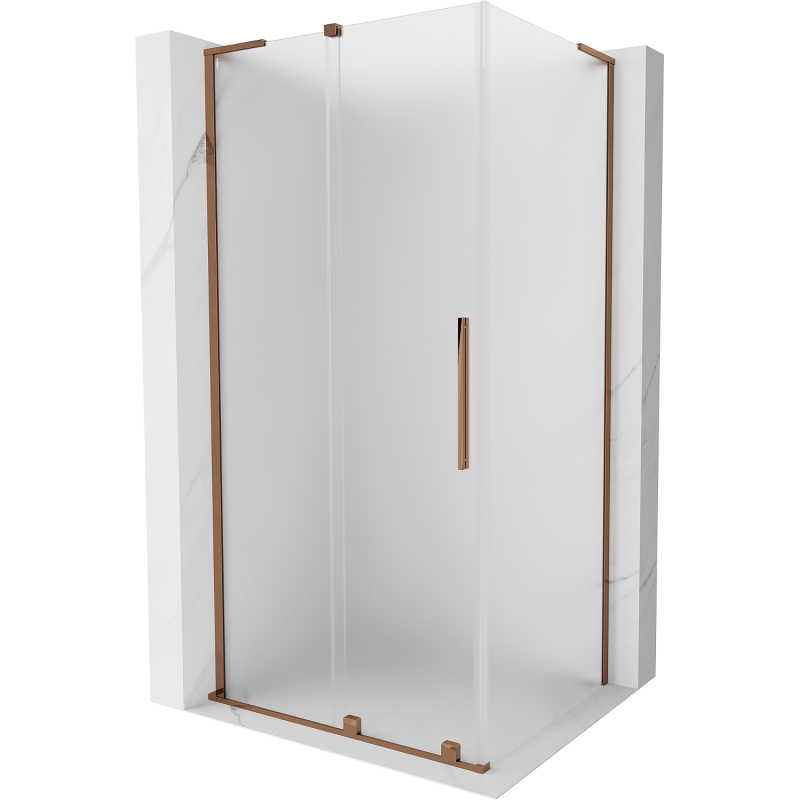 Mexen Velar L cabină de duș glisantă 100 x 110 cm, înghețat, aur roz - 871-100-110-33-60