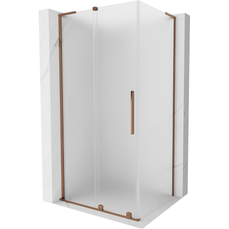 Mexen Velar L cabină de duș glisantă 100 x 110 cm, înghețat, aur roz - 871-100-110-33-60