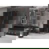 Cabină de duș culisantă Mexen Velar L 90 x 90 cm, grafit, aur roz - 871-090-090-43-60
