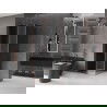 Cabină de duș culisantă Mexen Velar L 90 x 90 cm, grafit, aur roz - 871-090-090-43-60