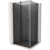 Cabină de duș Mexen Velar L culisantă 100 x 85 cm, grafit, aur roz - 871-100-085-43-60